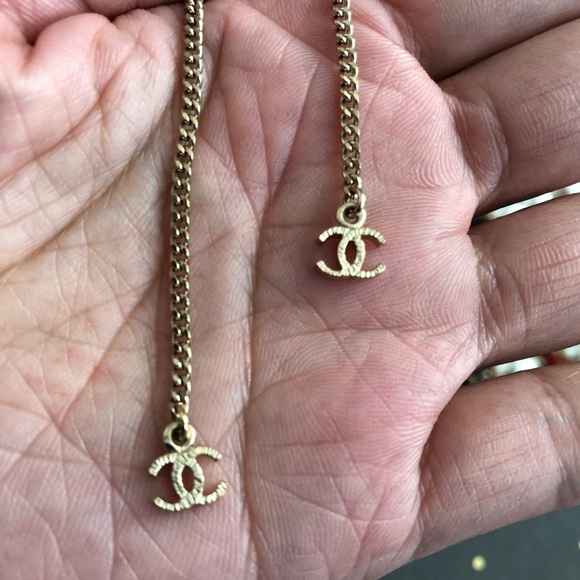 Auth Chanel necklace with pearls red beads and tweed - Picture 9 of 13